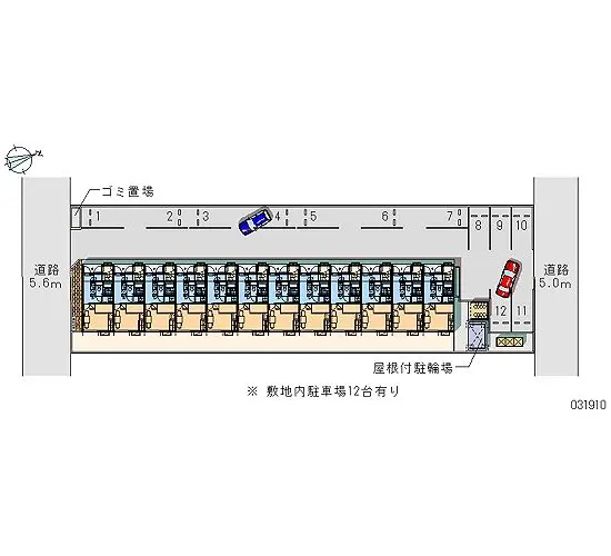 ★手数料０円★射水市三ケ　月極駐車場（LP）